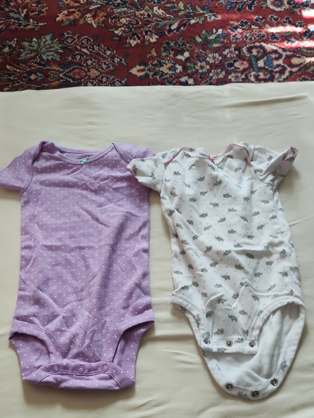 Purple Polka Dot One-Piece Bodysuit for Kids